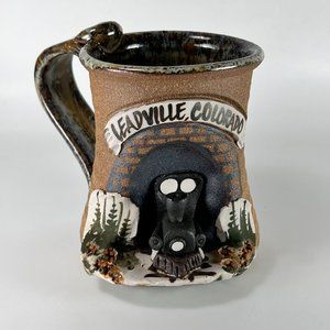 Train Leadville Colorado Coffee Cup Mug Studio Art Pottery Stoneware